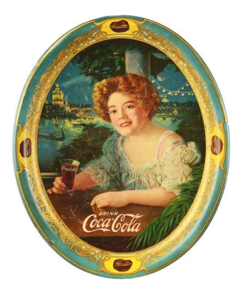 Large 1909 Coca-Cola Serving Tray.