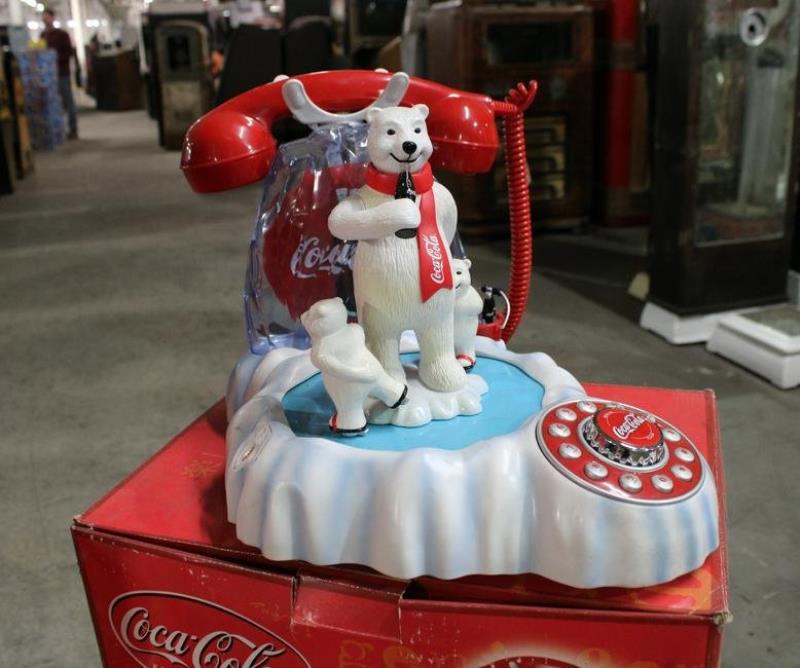 Coca Cola Polar Bear Phones, Lot of 11