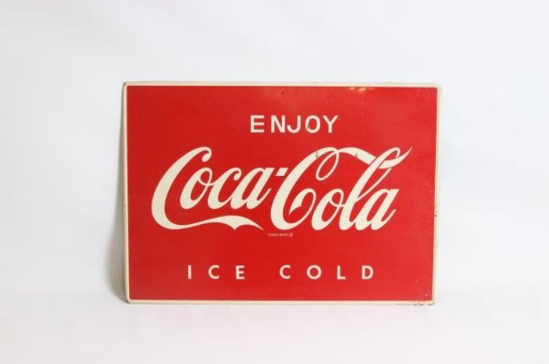 Enjoy Coca-Cola Ice Cold Tin Advertising Sign