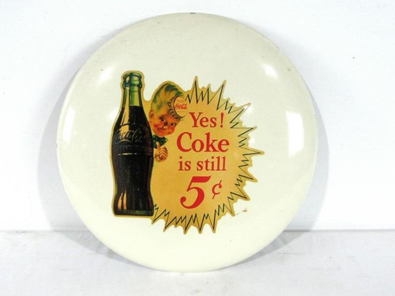 Aluminum Coca Cola Sprite Boy Advertising Button