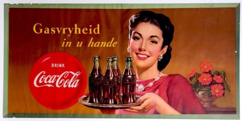 1950 LARGE HORIZONTAL COCA-COLA SOUTH AFRICAN PAPER