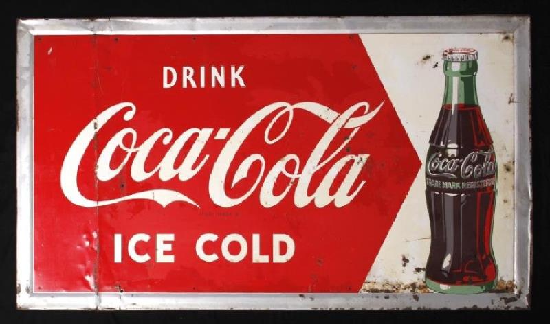 Original c.1950 Coca Cola Advertising Sign
