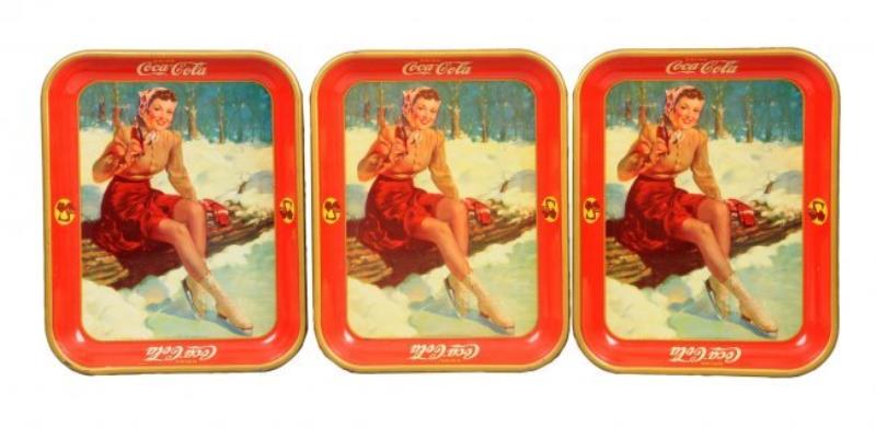 1941 Coca - Cola Advertising Trays