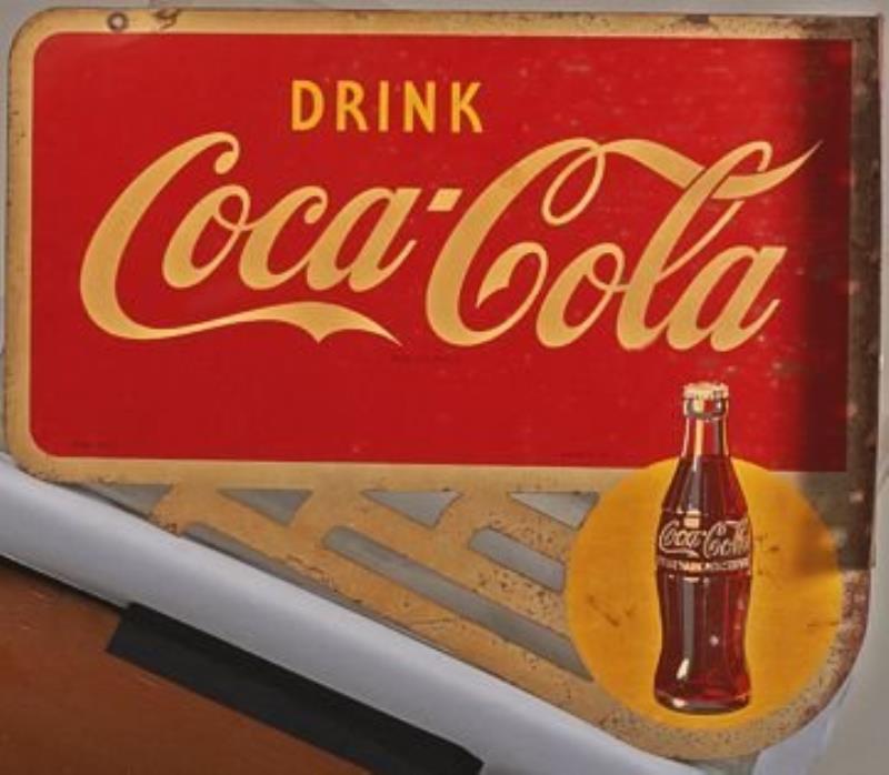 Coca Cola Double-Sided Tin Flange Sign.