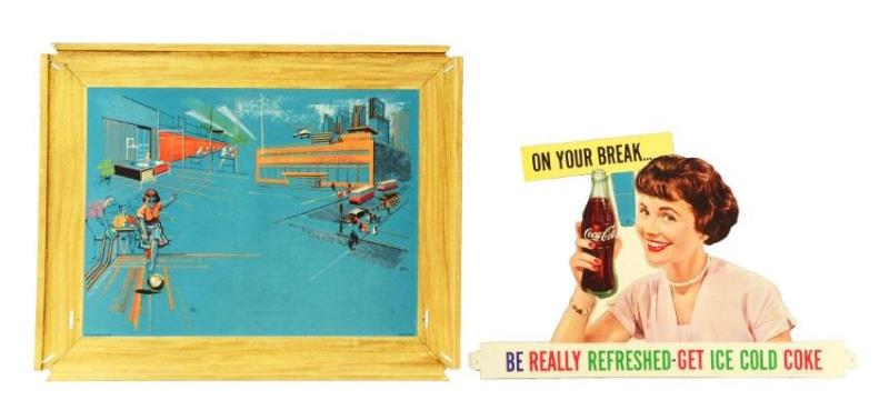 1960's Coca-Cola Self Framed Signs.