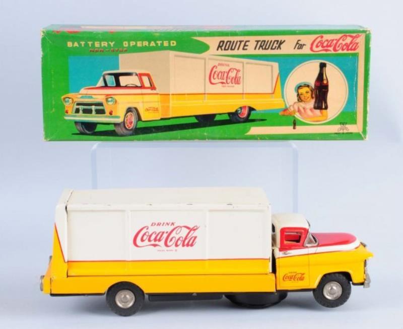 Japanese Coca - Cola Friction Truck With Box.