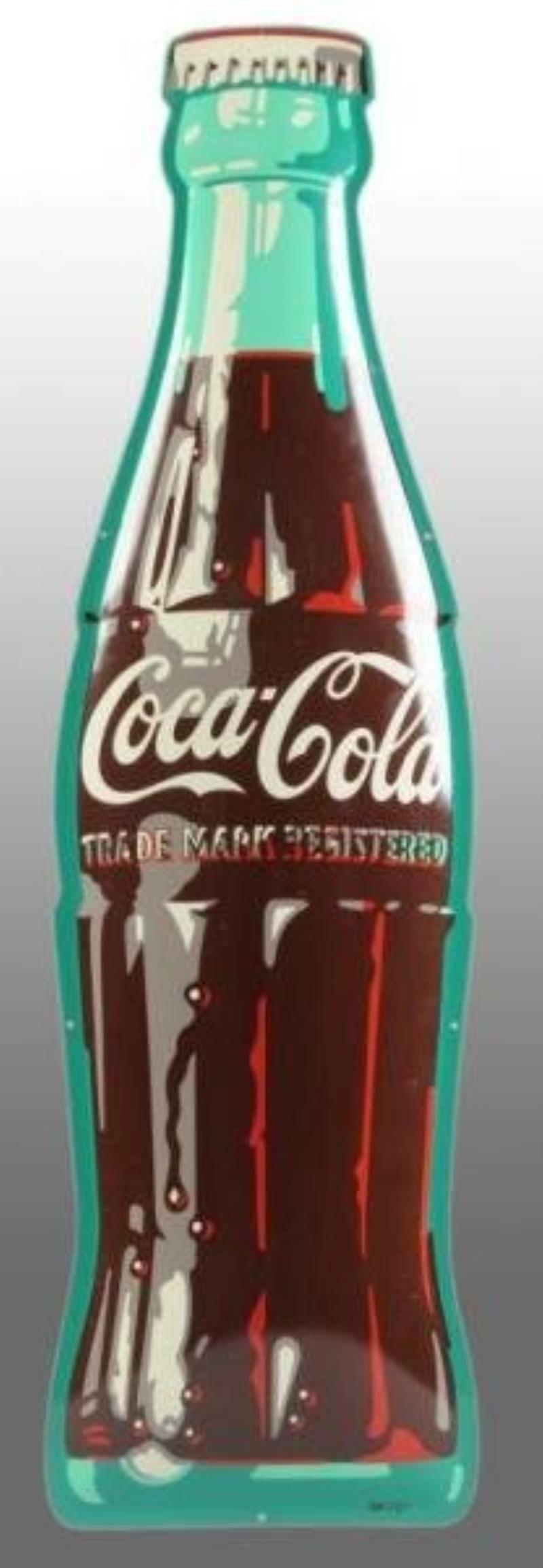 Tin Coca-Cola Convex Bottle Sign