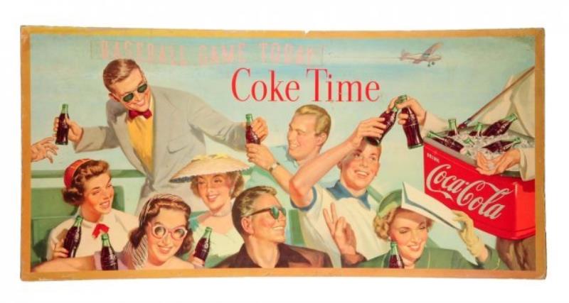 1954 Large Horizontal Coca - Cola Poster