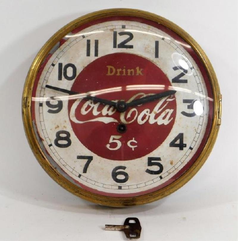 COCA-COLA WALL CLOCK- 1960'S; Value & Price Guide