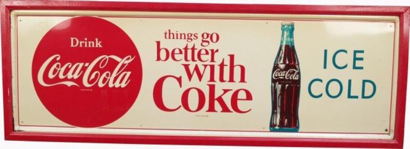 Drink Coca Cola Ice Cold Self-Framed Tin Sign