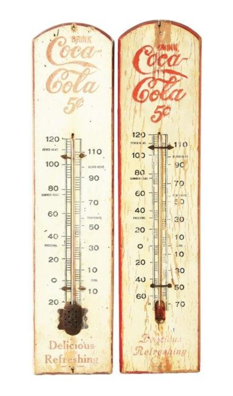 Wooden Coca Cola Advertising Thermometers Value & Price Guide