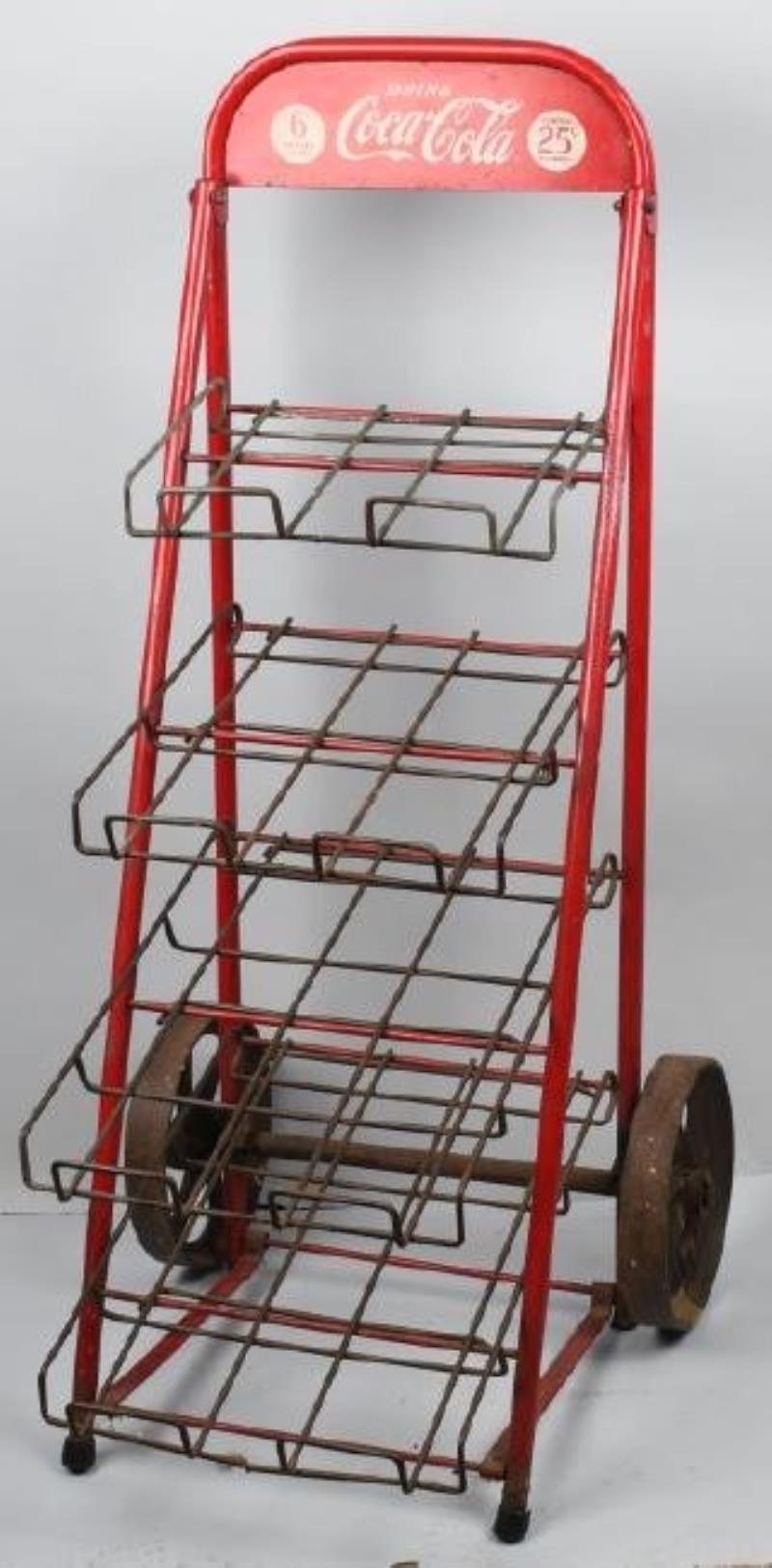 1940s COCA COLA RACK ON WHEELS