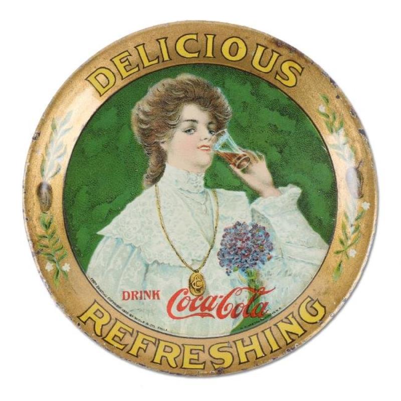 1906 Coca-Cola Delicious Refreshing Tip Tray Value & Price Guide