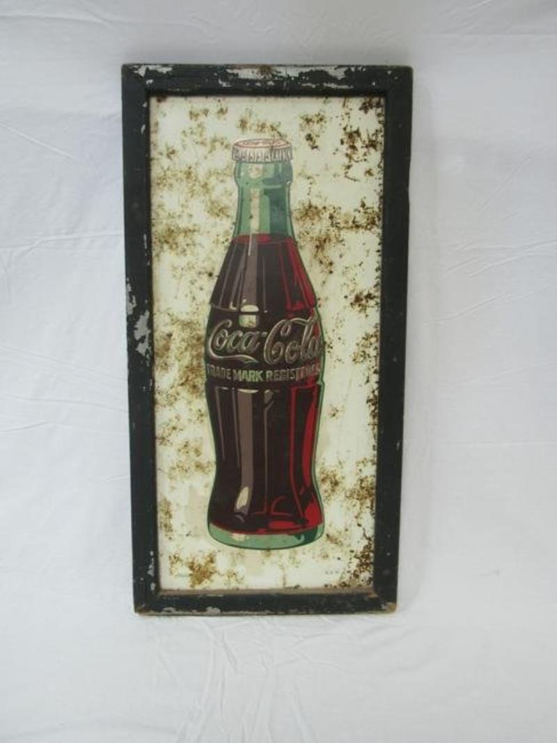 ORIGINAL FRAMED COCA-COLA BOTTLE SIGN FROM 1948 Value & Price Guide