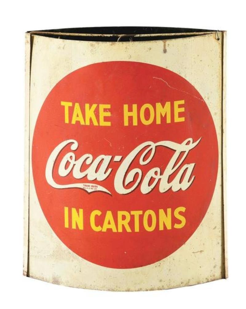 DOUBLE-SIDED TIN COCA-COLA STRING DISPENSER