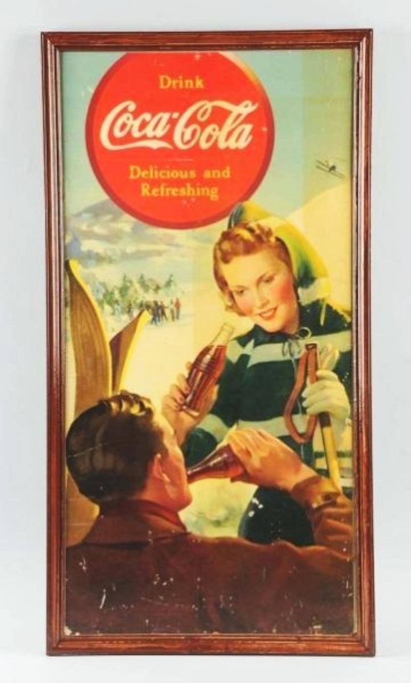 Coca-Cola Skiers Framed Poster