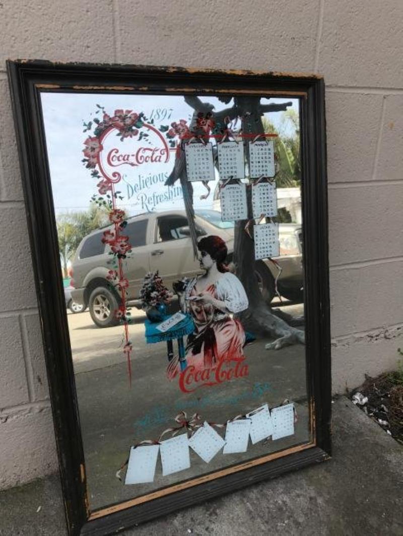 Vintage Coca-Cola 1897 Calendar Mirror