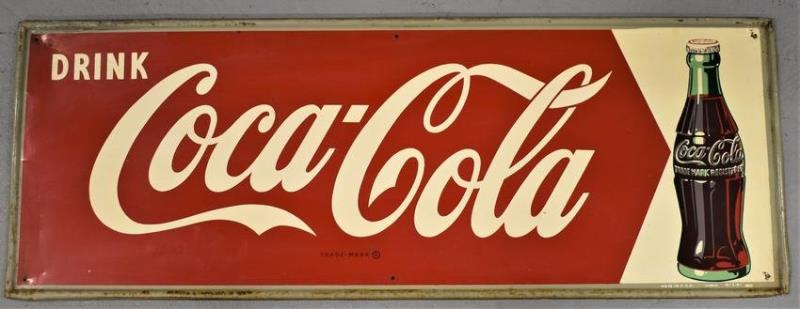 Vintage Tin CocaCola Advertising Sign