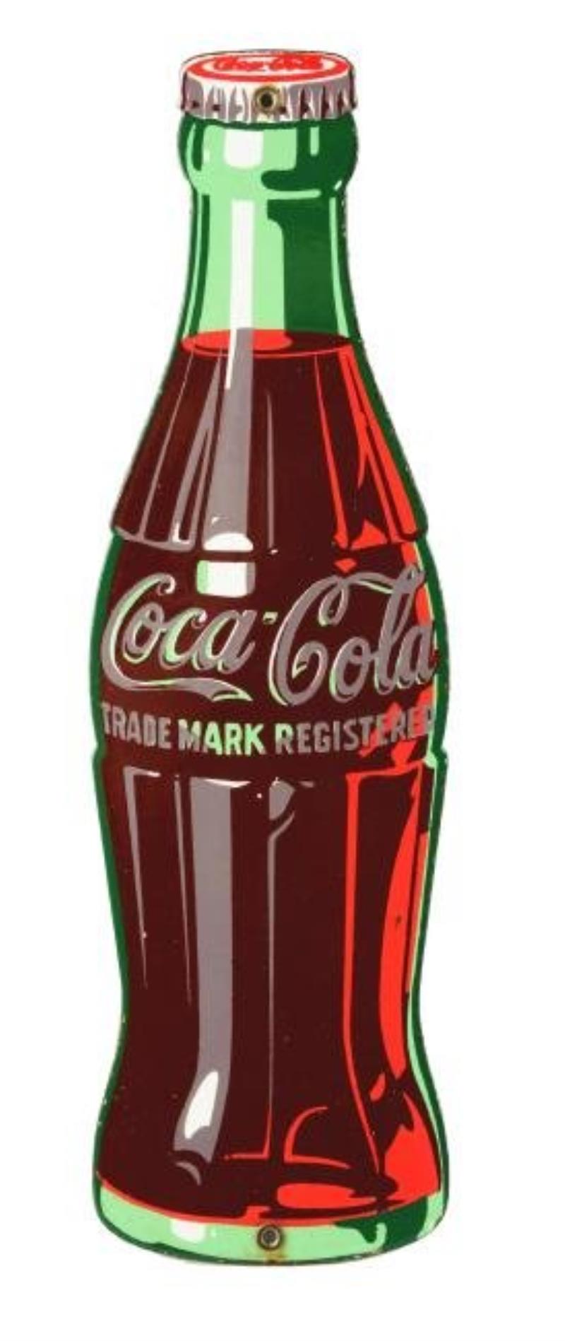 Coca-Cola Porcelain Bottle Sign