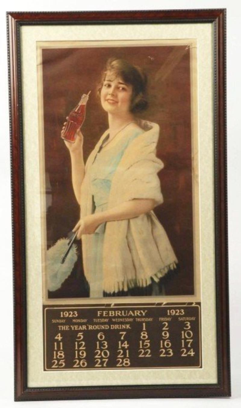 Framed Paper 1923 Coca-Cola Calendar