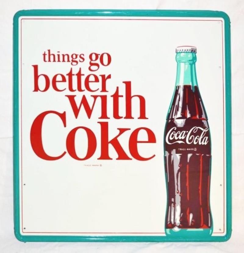 Coca-Cola Self-framed Sign
