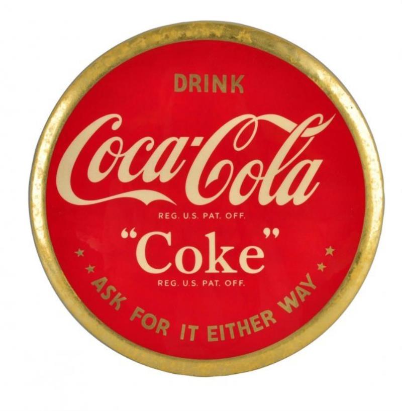 1940's Coca - Cola Celluloid Button.