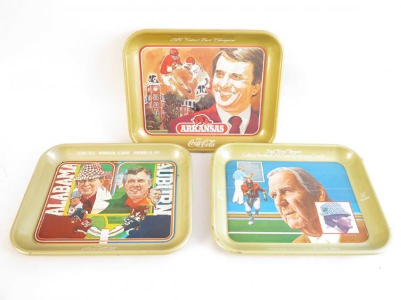 (3) Coca-Cola & Krystal College Football Trays