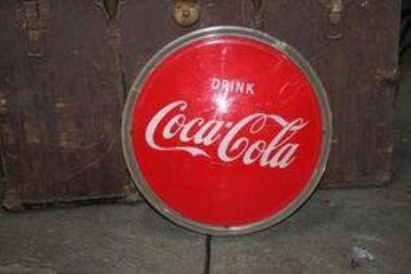 Coca-Cola (Halo) plastic light up round sign (Updated)