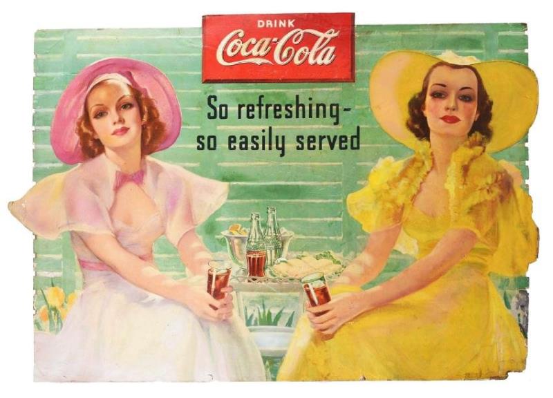 Large Coca-Cola Diecut Advertising Sign.