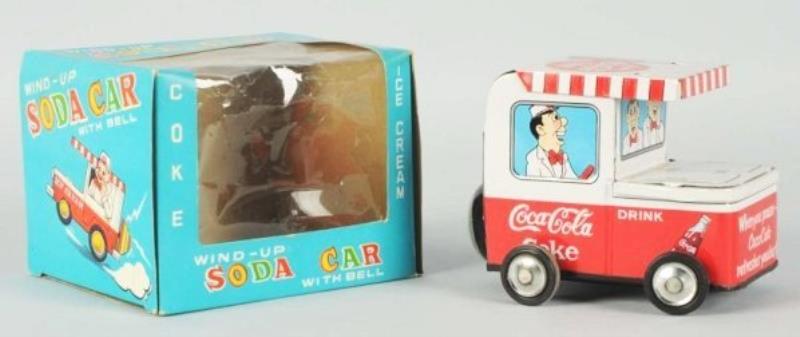 50's-60's Japanese Coca-Cola Wind-Up Car.