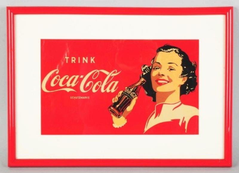 Paper German Coca-Cola Sign.