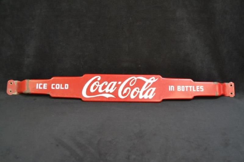 1930'S COCA COLA PORCELAIN DOOR PUSH SIGN