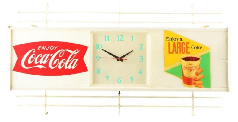 Coca-Cola "Enjoy a Large Coke" Light Up Sign Clock