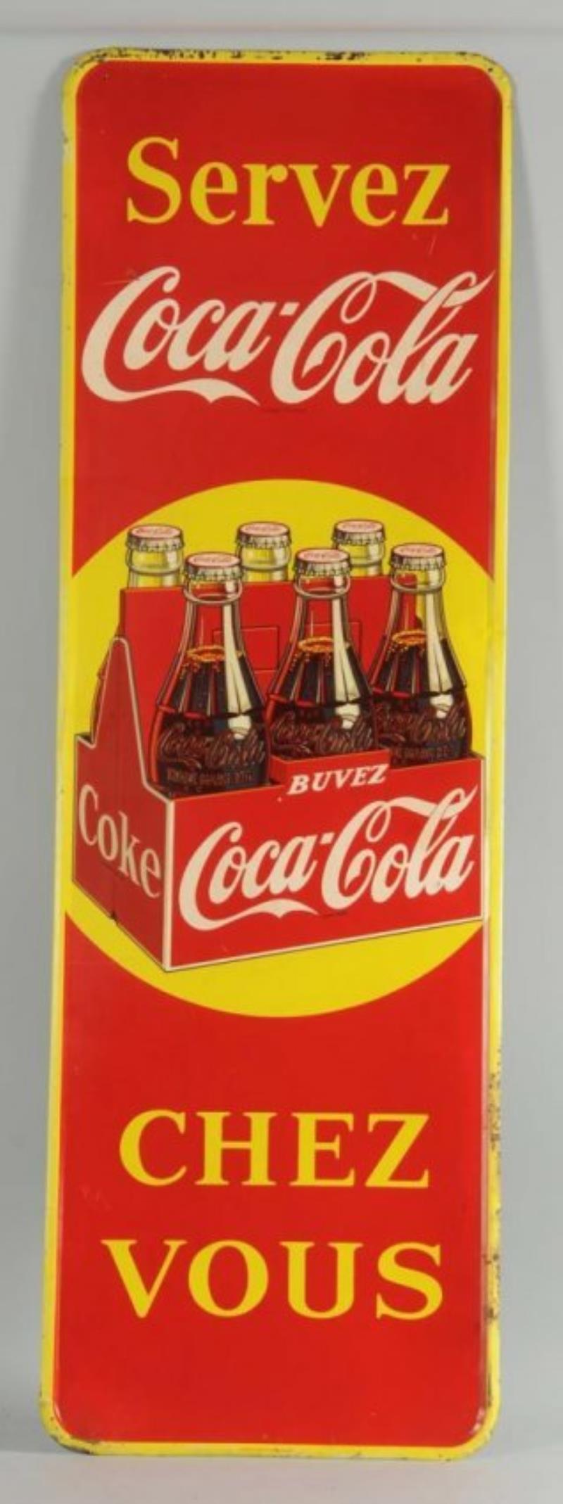 French Coca-Cola Six Pack Sign