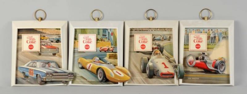 Plastic Coca-Cola Race Car Signs
