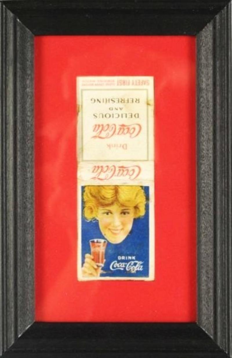 C1912 Coca-Cola Framed Matcbook