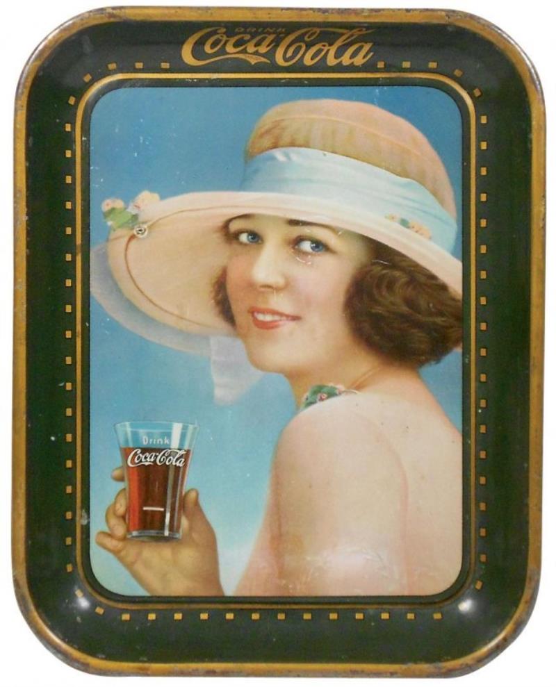 Coca-Cola serving tray, c.1922, H.D. Beach litho on