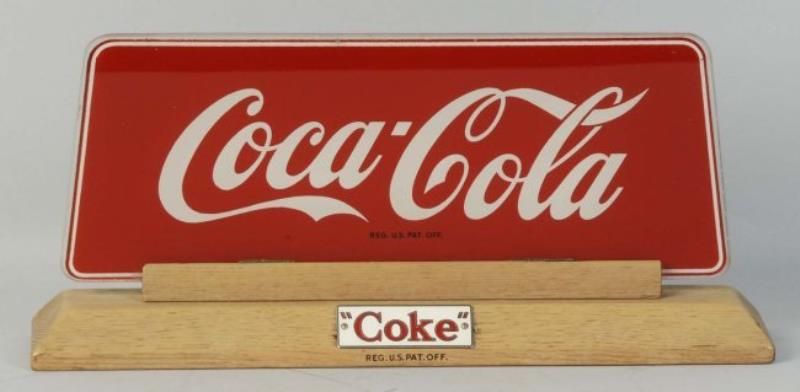 1950s Coca-Cola Cash Register Topper Sign.