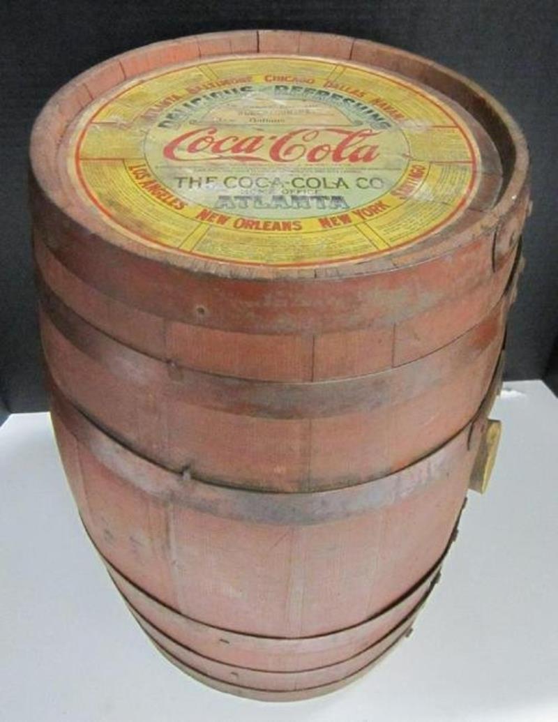 Vintage Coca Cola Wooden Syrup Keg Barrel