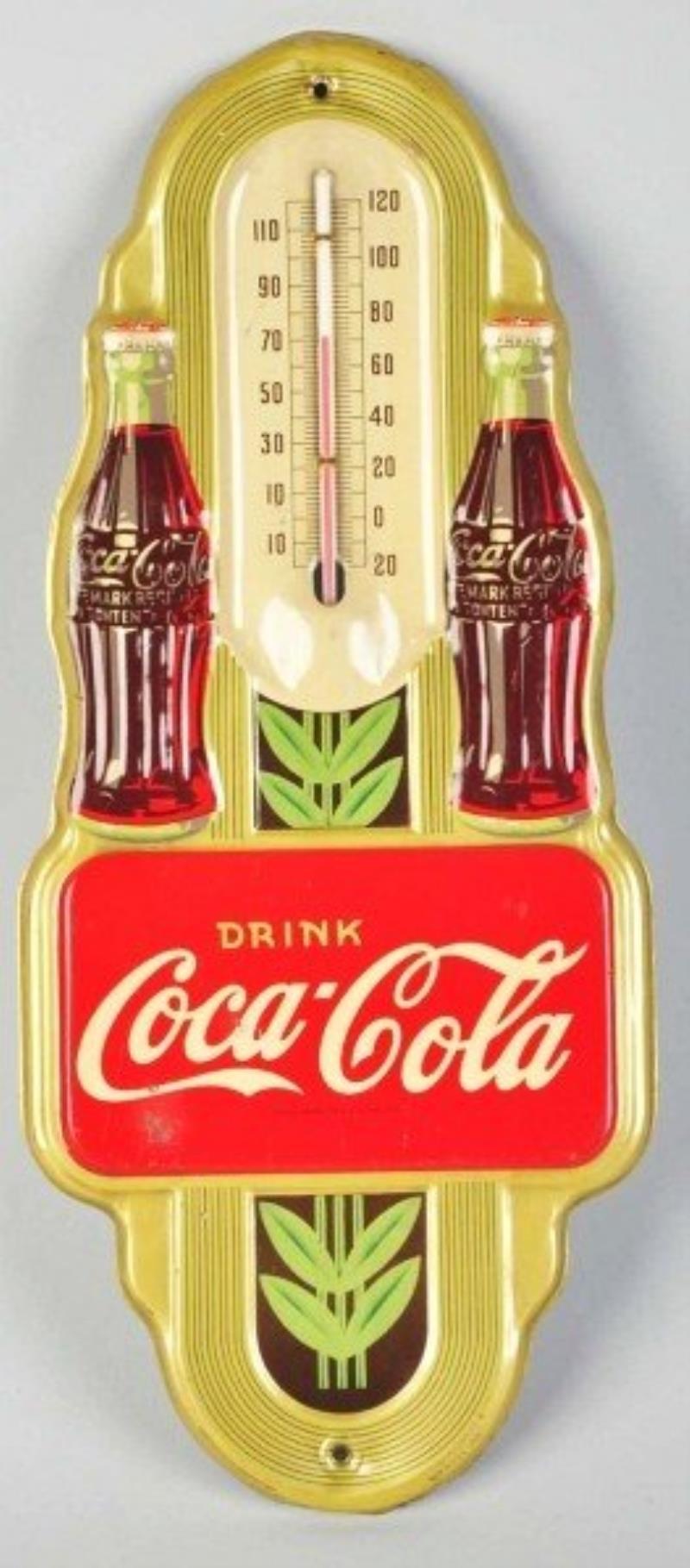 Tin Coca-Cola Thermometer.
