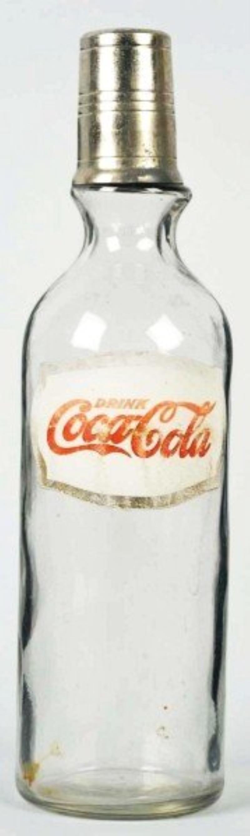 Coca-Cola Foil Label Syrup Bottle.