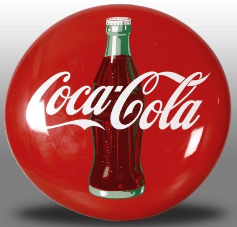 Large Tin Advertising Coca Cola Sign