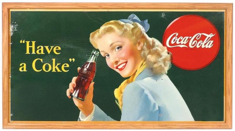 Coca-Cola Sign, "Have a Coke", litho on cdbd by Snyder