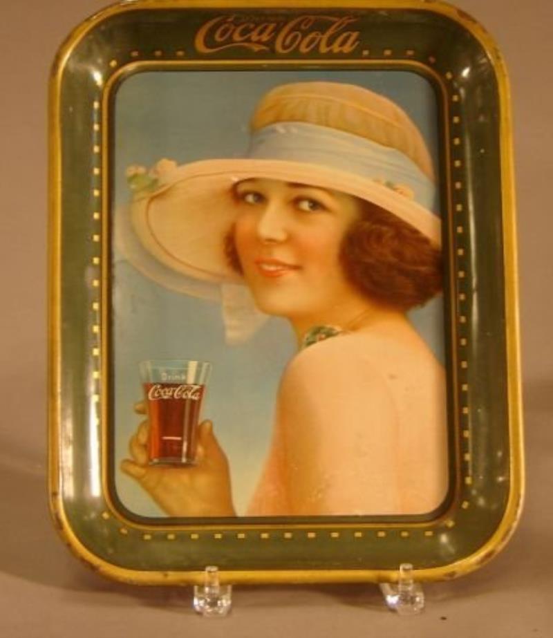 Original 1922 Coca Cola tray "Summer Girl"