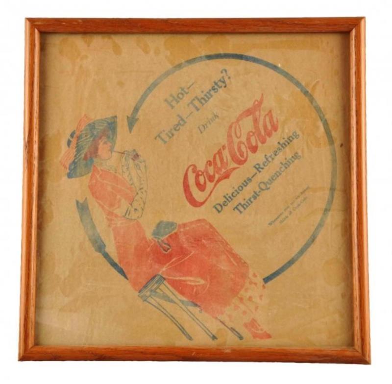 Circa 1912 Coca Cola Rice Paper Napkin