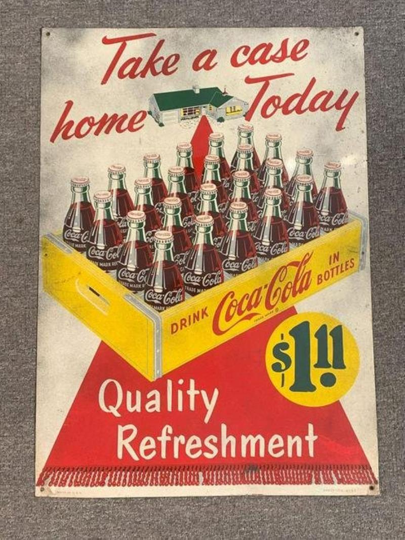 Coca-Cola Take A Case Home Today Tin Sign
