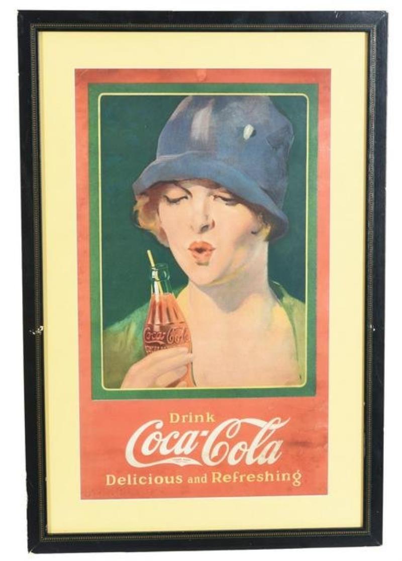 1920's Coca-Cola Lady w/Coke Bottle & Straw