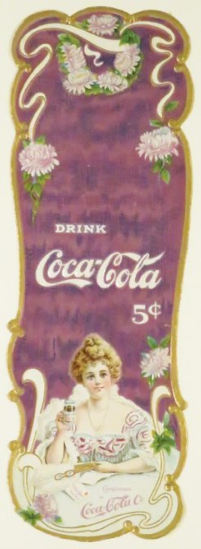 1903 Coca Cola Die Cut Book Mark