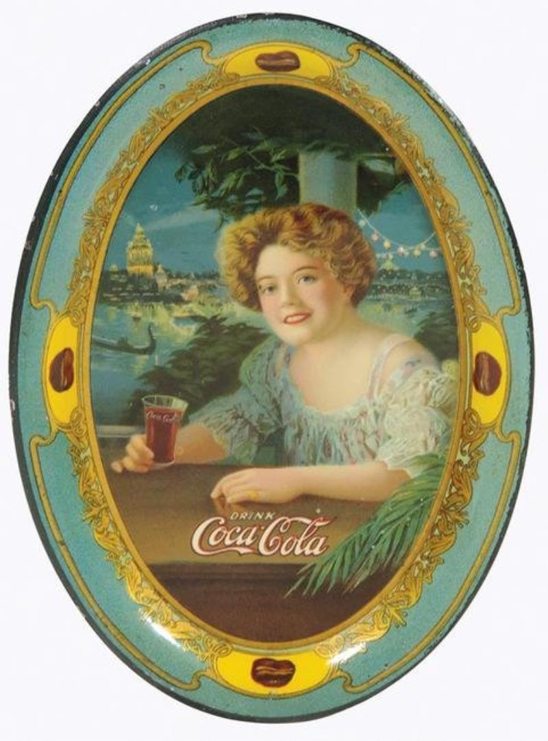 Coca-Cola Tip Tray, c1909, Rare, Drink Coca-Cola