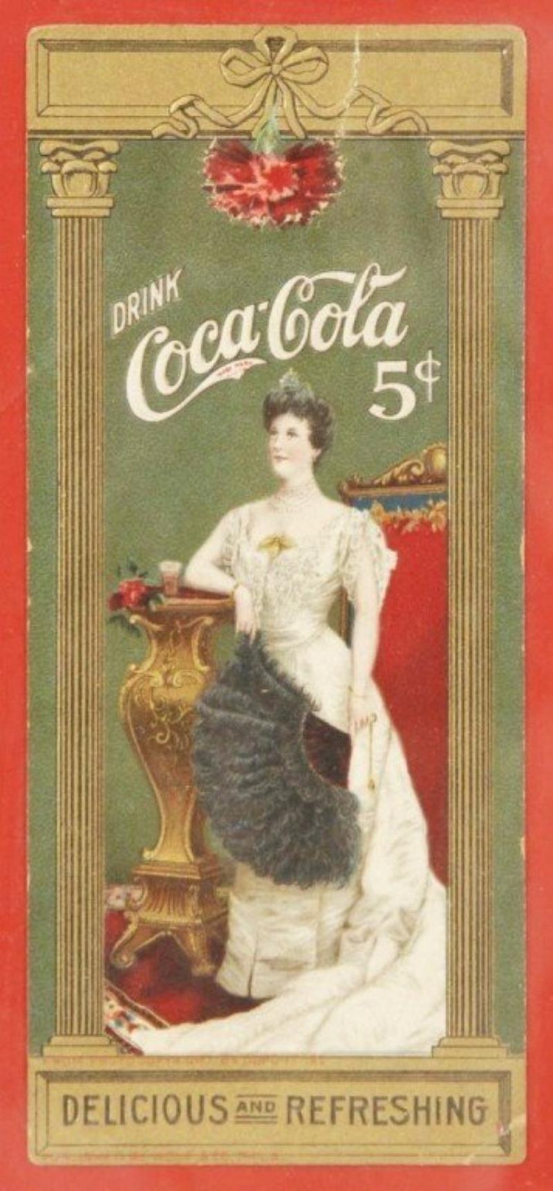 1905 Lillian Nordica Green Coca-Cola Bookmark.